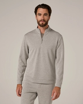 Tapir like Warm Embrace Rev Quarter Zip | Heather Grey