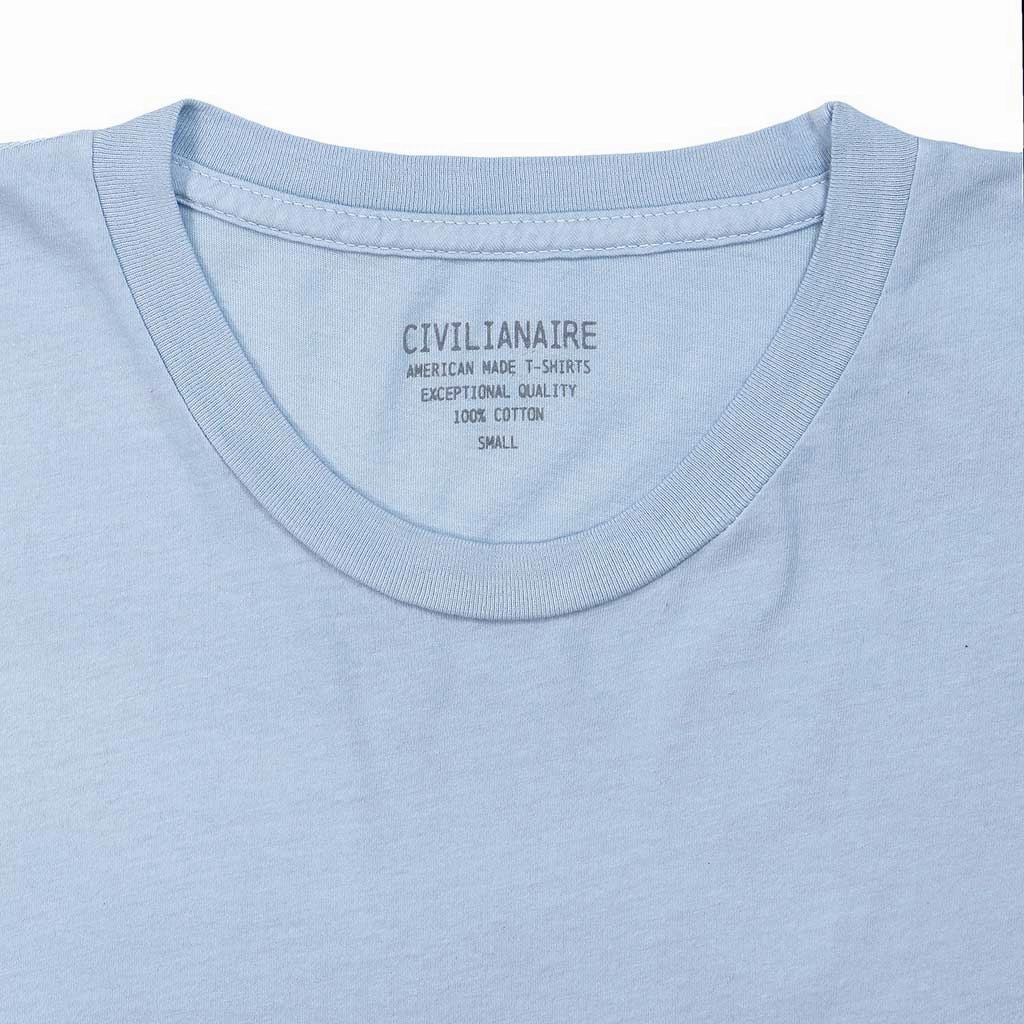 Non Restrictive Cut Crew Neck Short Sleeve Tee - Skyra Blue