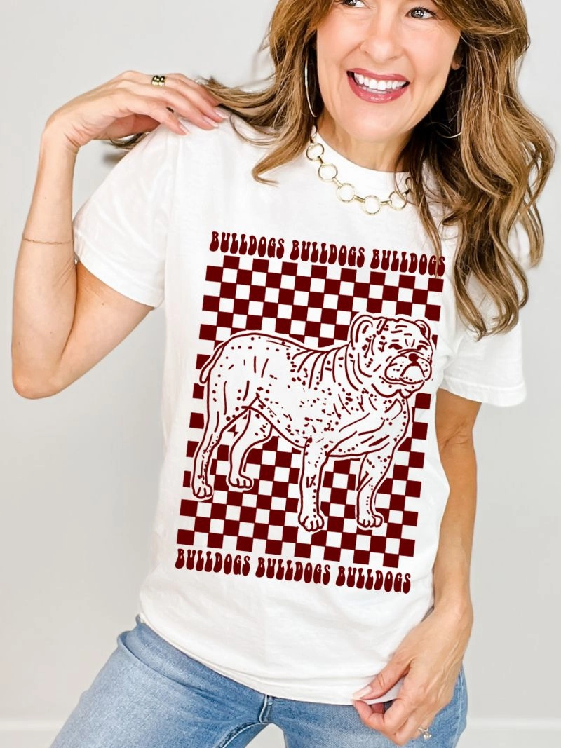 No Iron Fabric Checkmate, Game Day Custom Graphic tee