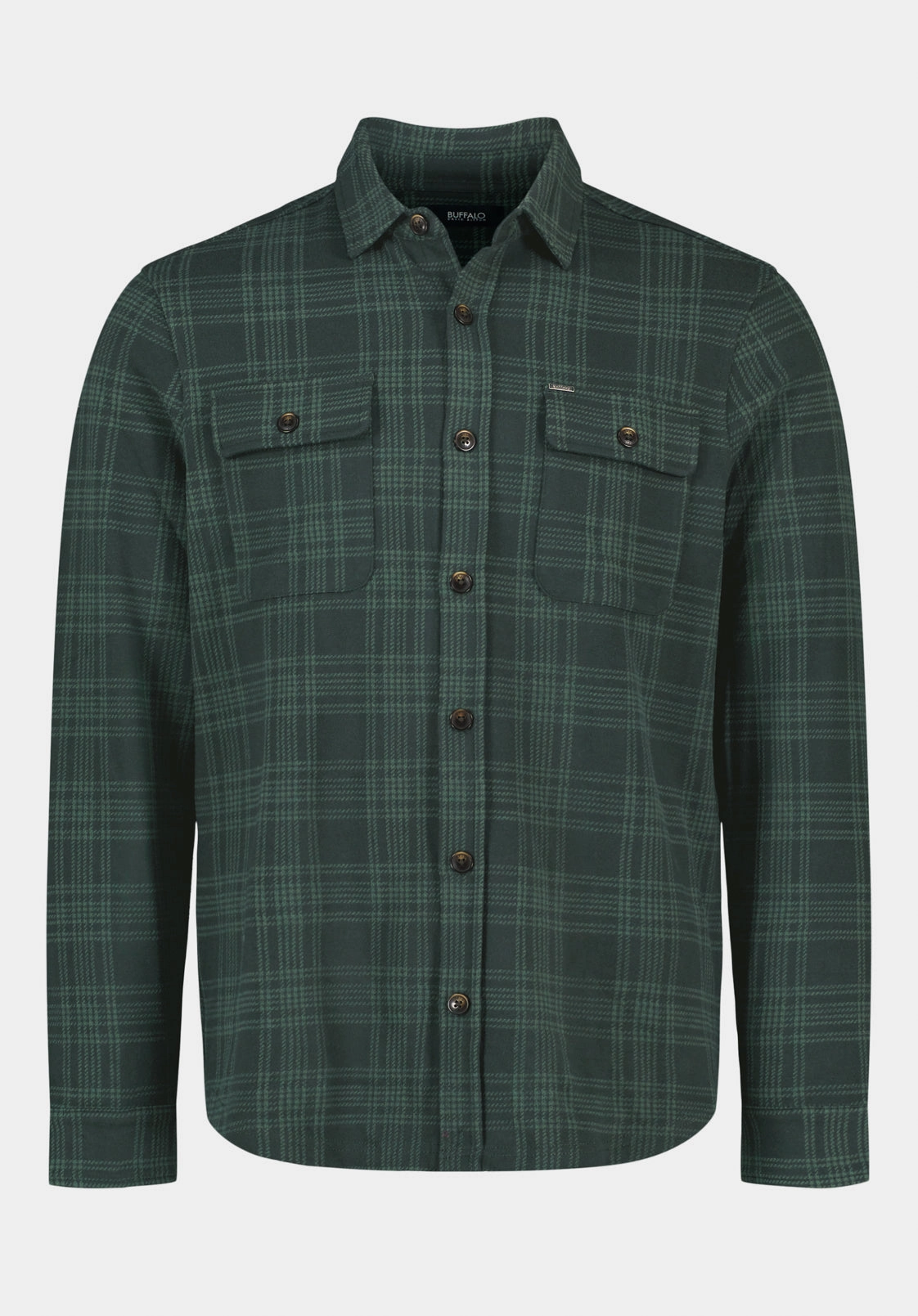 Timeless Wardrobe Samme Men's Long-Sleeve Plaid Blanket Shirt, Fern - BM24691