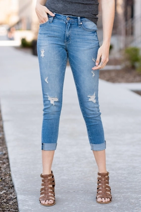 Bradwell Mid Rise Cuffed Skinny Capri Seasonal piece Eco Certified Textile Standards