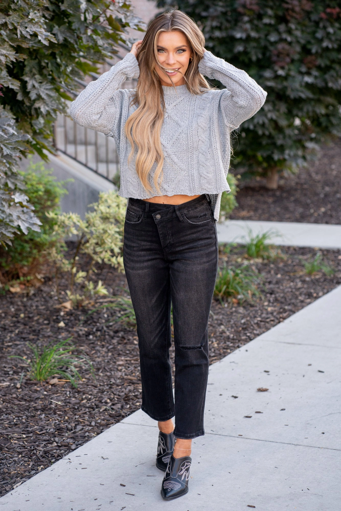 VERVET Well Behaved High Rise Straight Leg Regular & Plus Sizes Jeans Black Outfit Ready Style