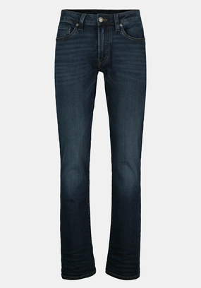 Life Ready Slim Boot King Men's Jeans in Crinkled and Sanded Dark Blue - BM22720