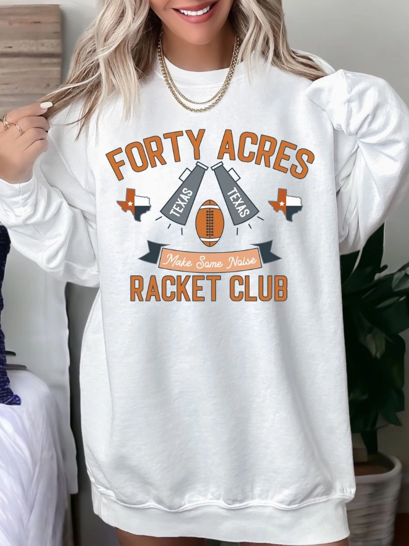 ErgonomicShape Preppy Racket Club Custom Game Day Sweatshirt