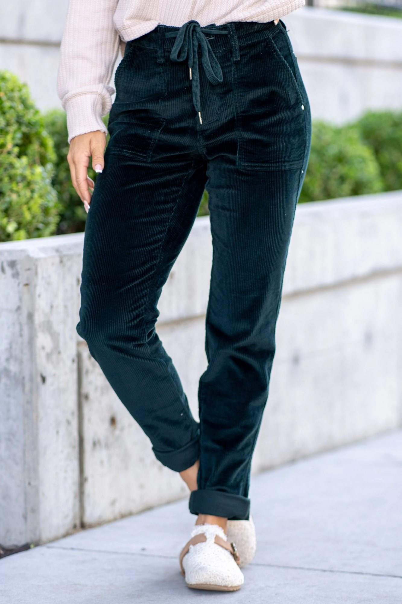 Velvet Eclipse High Rise Corduroy Jogger Regular & Plus Sizes Durable Eco Friendly