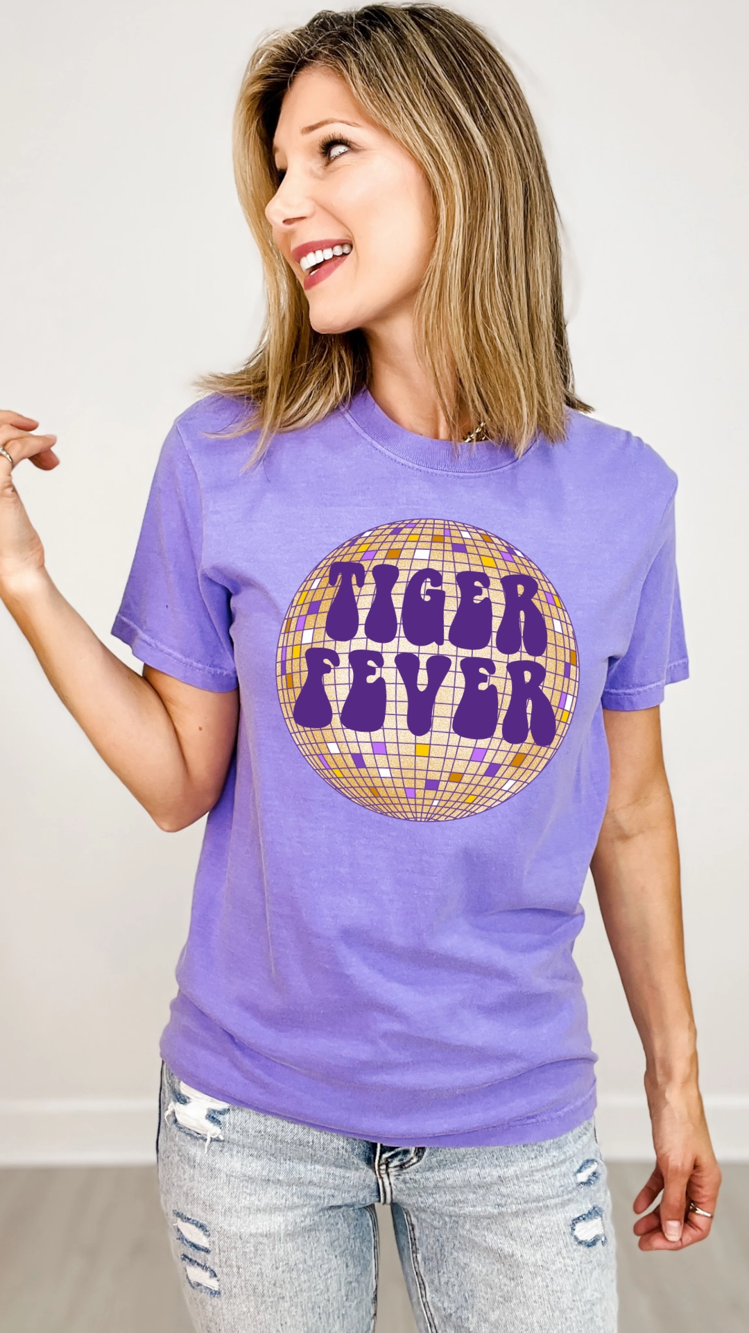 Reflective accents Tiger Fever Graphic Tee