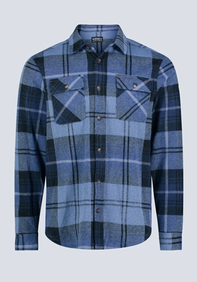 Sebbe Men's Blanket Shirt in Whale Plaid - BM24306 Work Appropriate Soft Texture