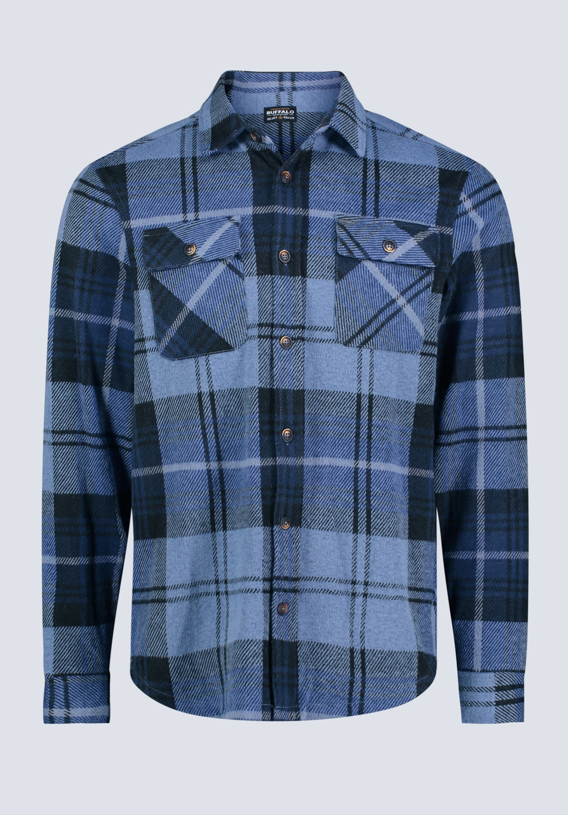 Sebbe Men's Blanket Shirt in Whale Plaid - BM24306 Work Appropriate Soft Texture