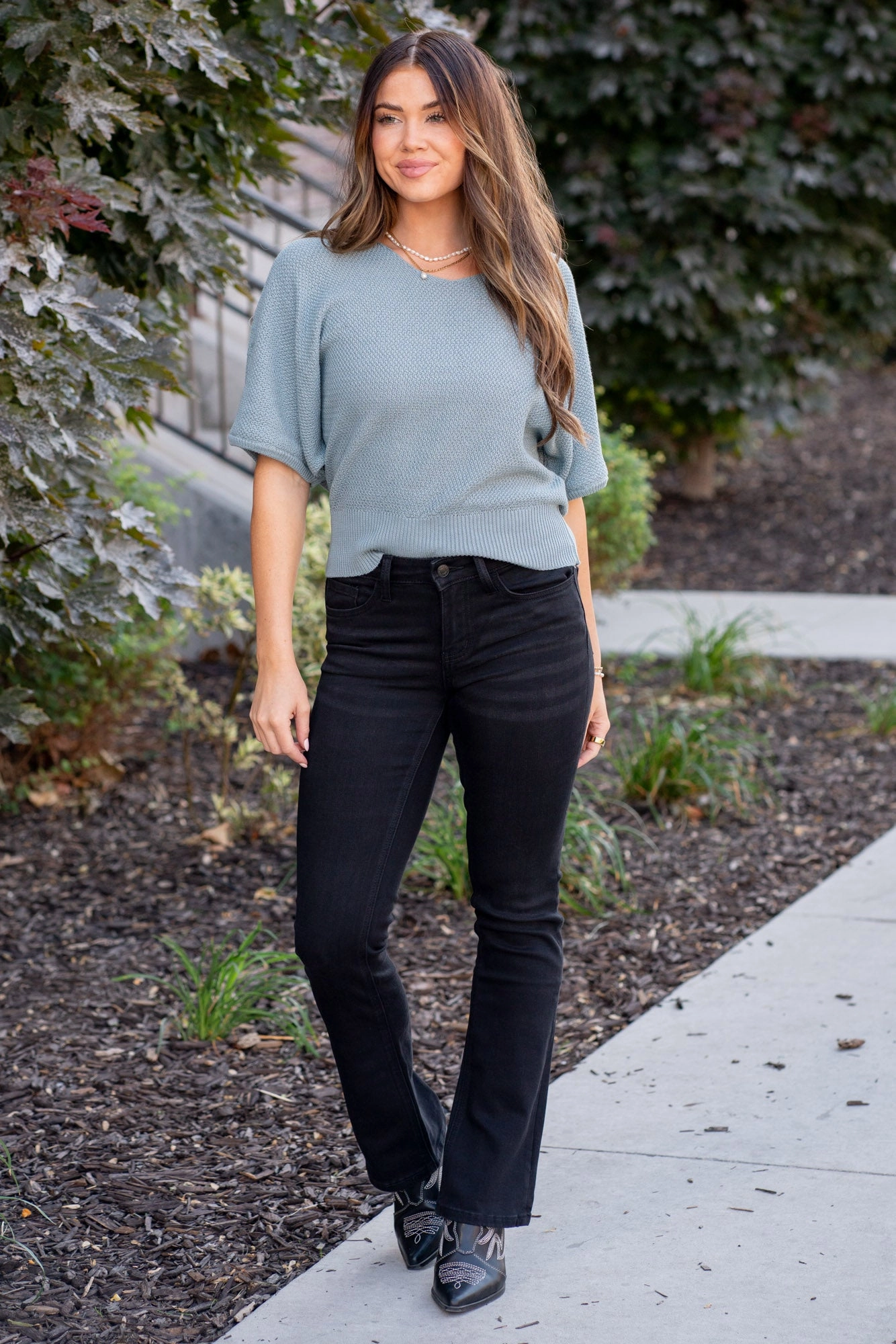 Clearly Mid Rise Boot Cut Regular & Plus Sizes City Approved Bartack Stitching