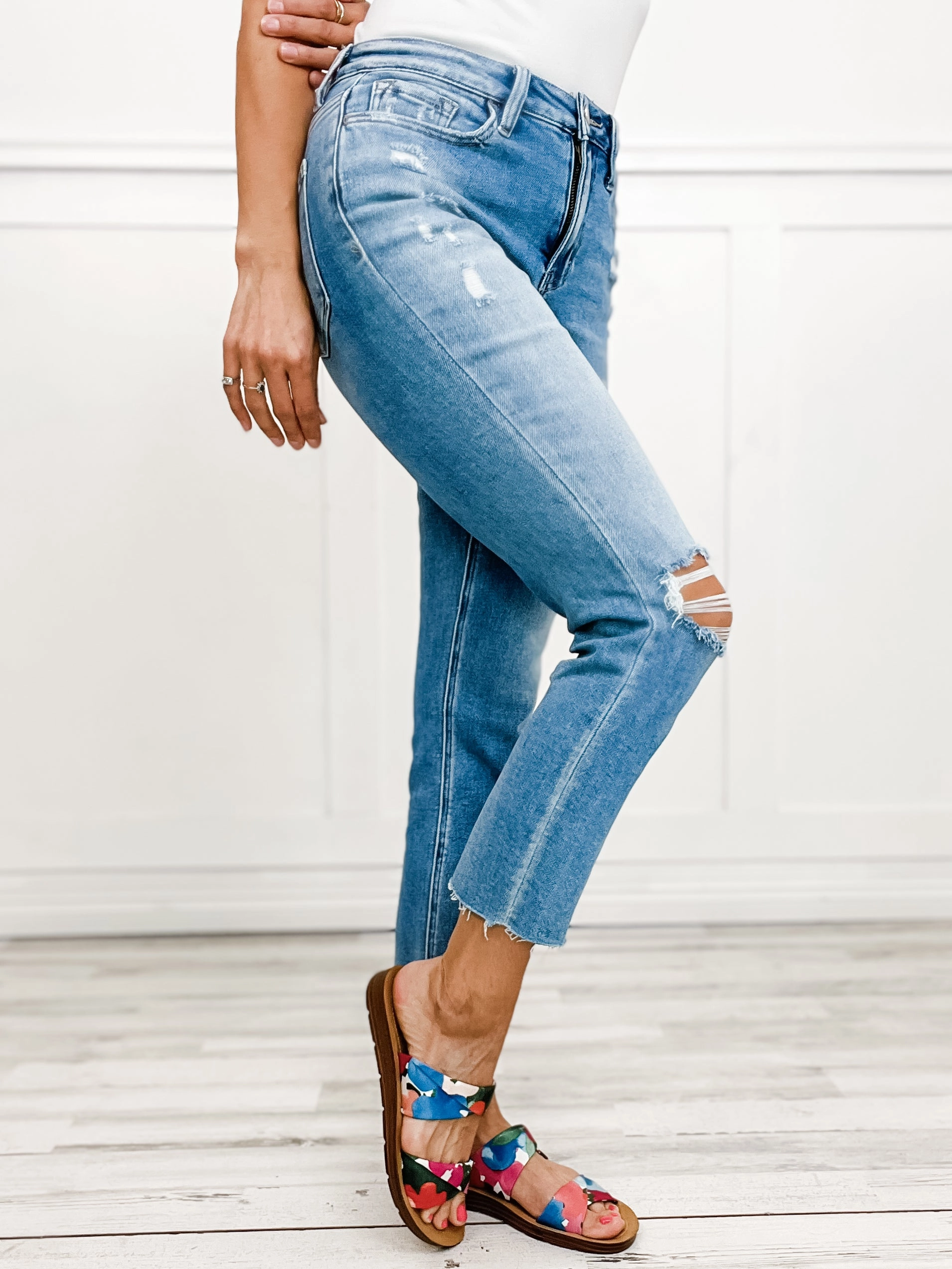 Ready to Wear Tailored Design Vervet "Adele" High Rise Slim Straight Leg Jean