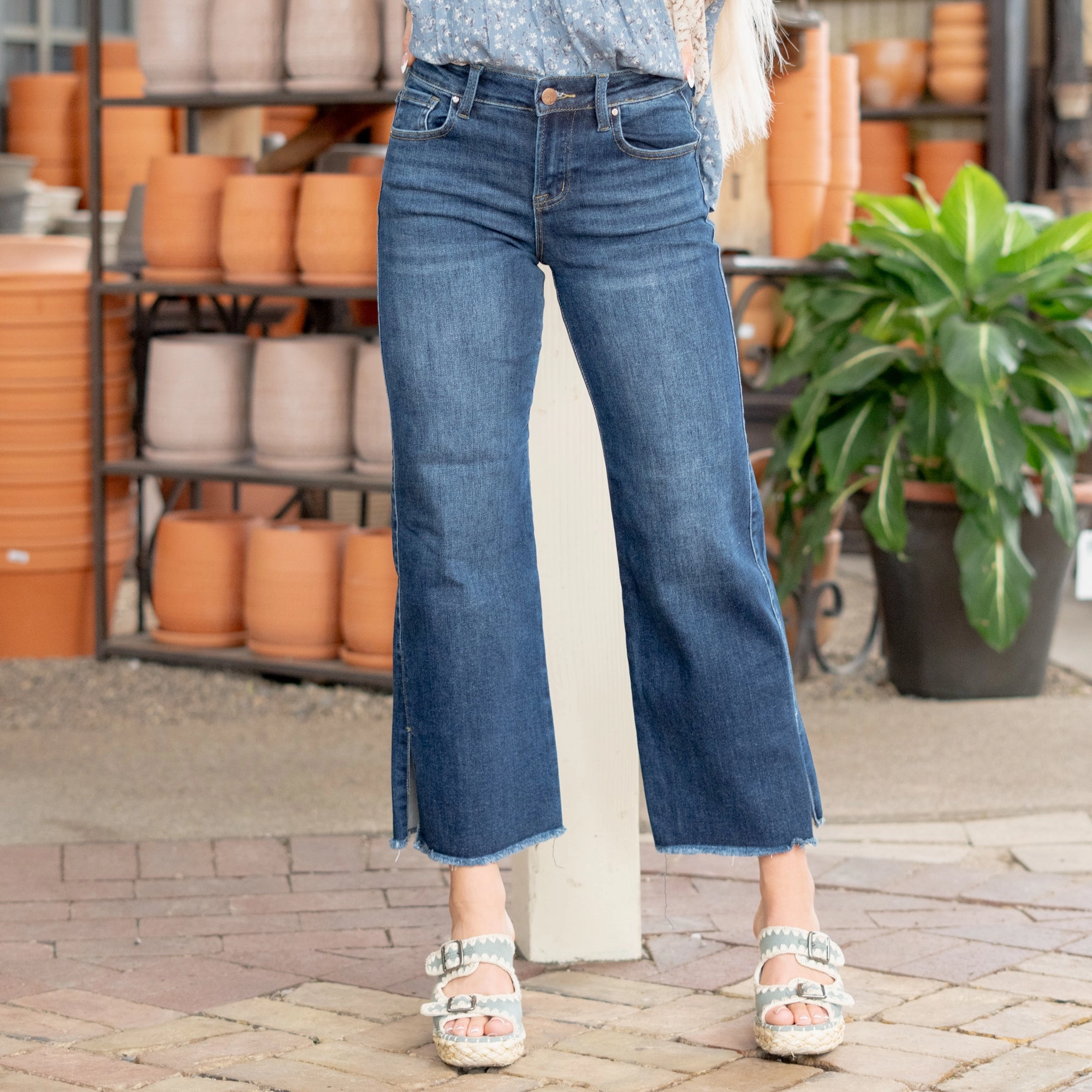 Timeless Mid Rise Cropped Straight Leg Regular & Plus Sizes No Hassle Fit Morning Stroll Evening Stroll Trend Setter