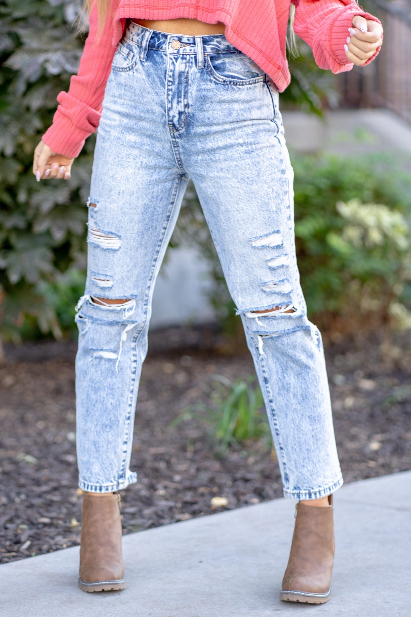 Clear Sky Beverly Super High Rise 90's Vintage Straight Parent Style Family Style Easy Pair