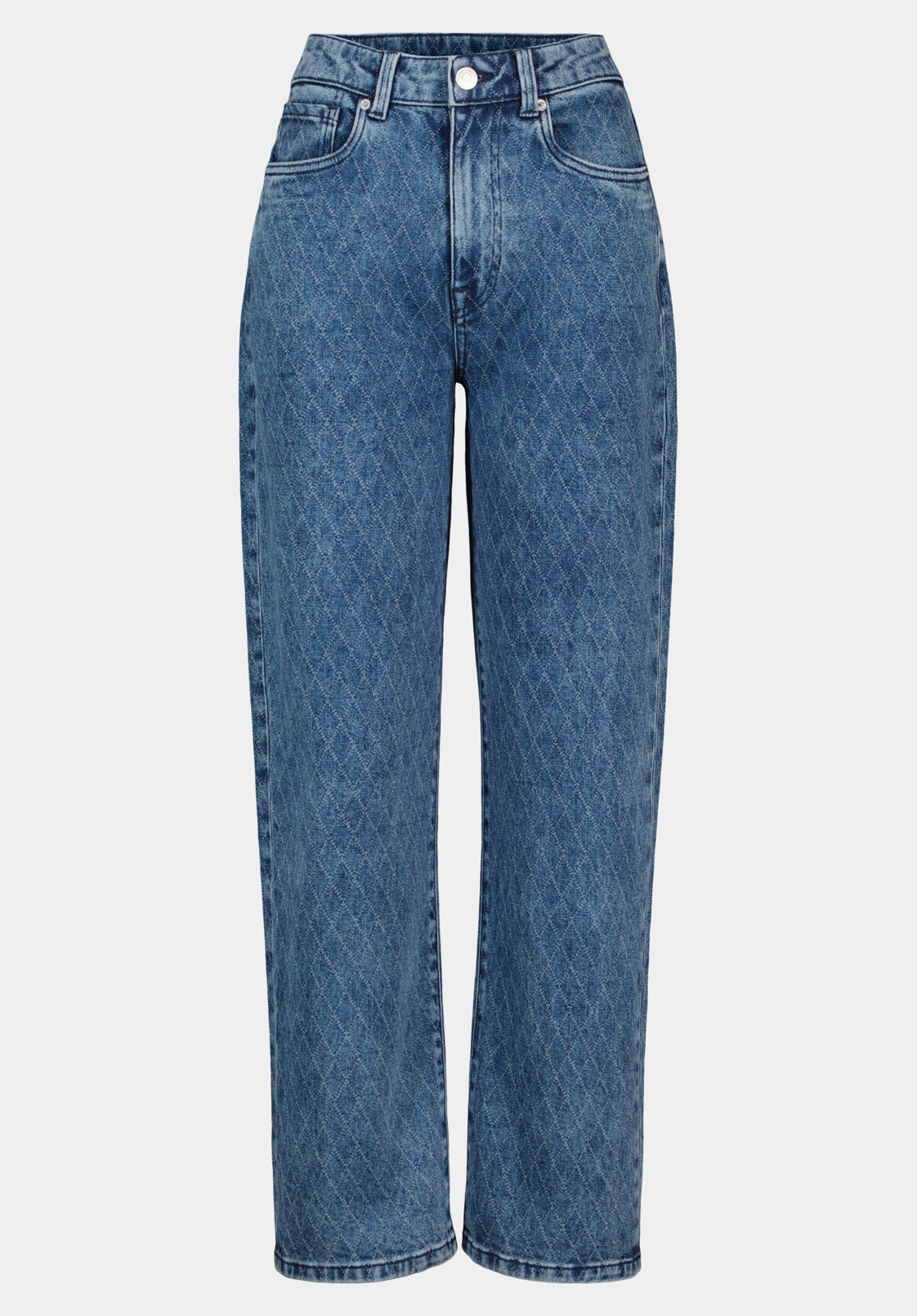 Super High Rise Loose Straight Jane Women's Jeans, Sanded and Contrasted - BL16117 Teen Outfit Nature Lover Unisex Wear Everyday Outdoor Enthusiast Vibrant