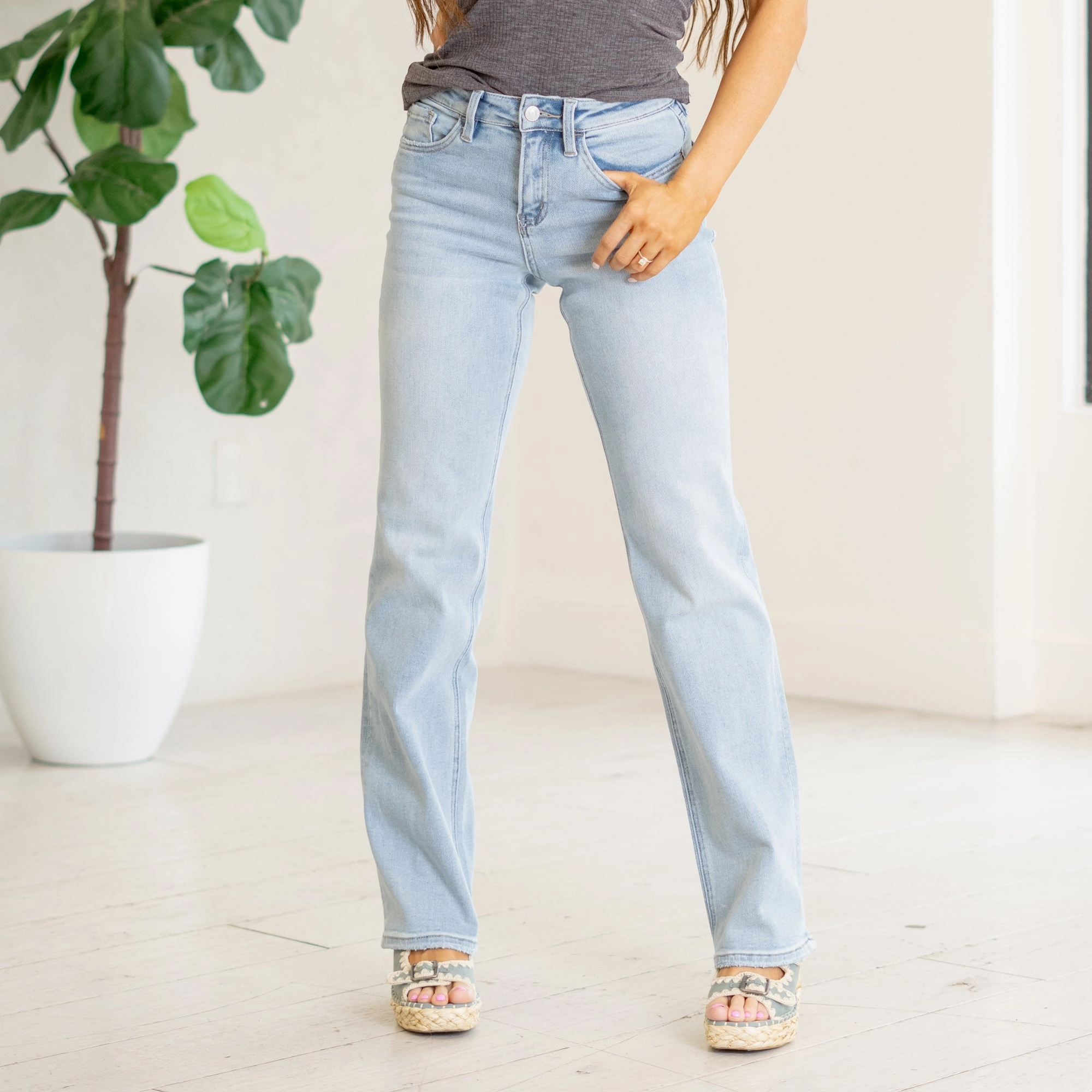 Essential Layer Chic Fit Convenient High Rise Slim Wide Leg Regular & Plus Sizes