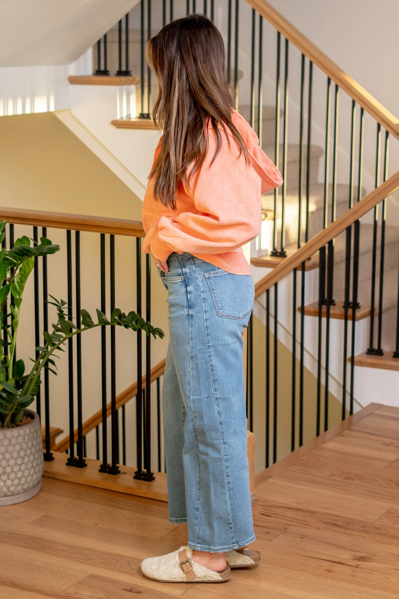 Ideally Super High Rise Baggy Fit Regular & Plus Sizes Daily Casual Soft Wash Treatment