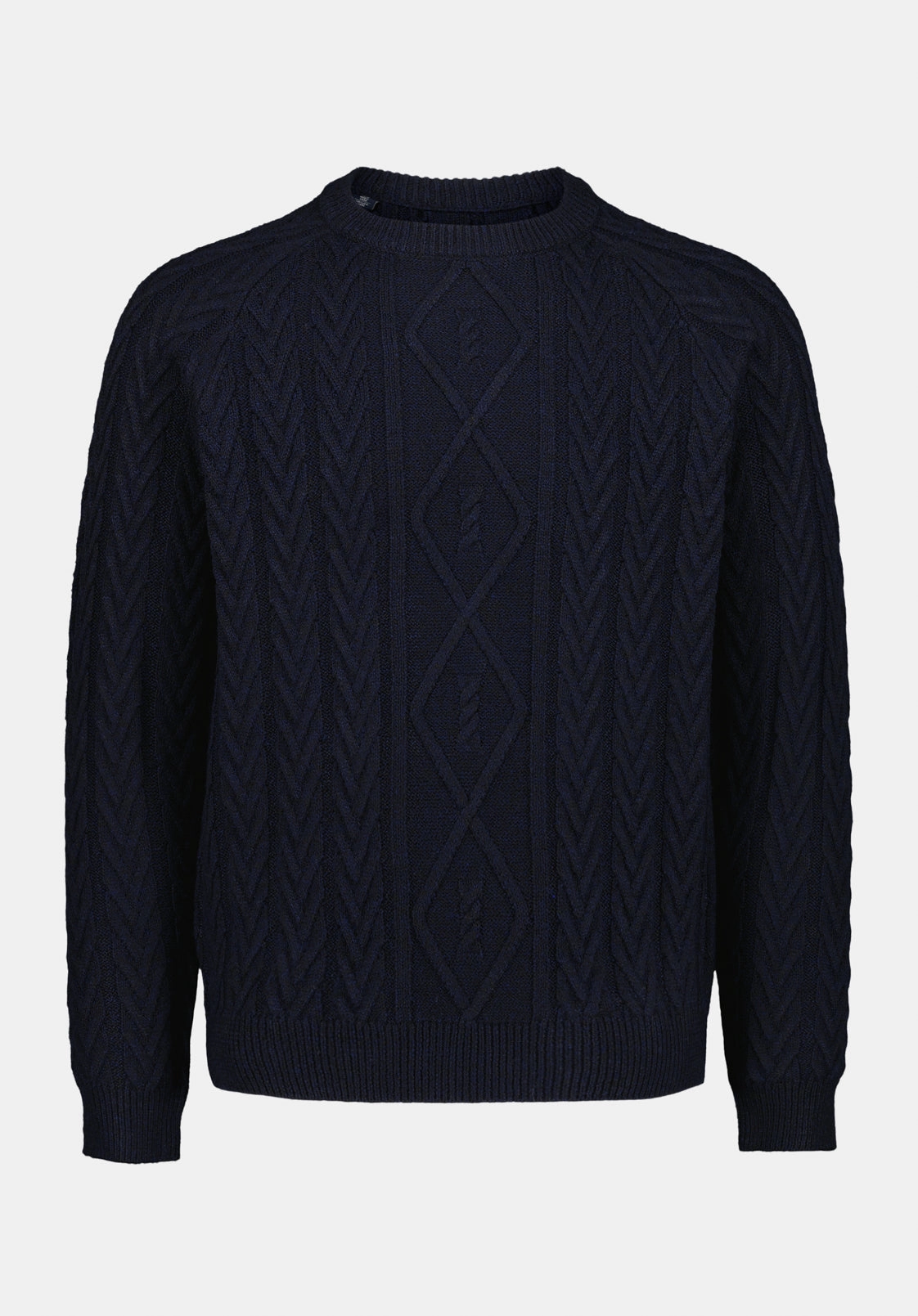 Cozy Layered Wear Walder Men's Relaxed Cable Knit Sweater, Whale - BM24771