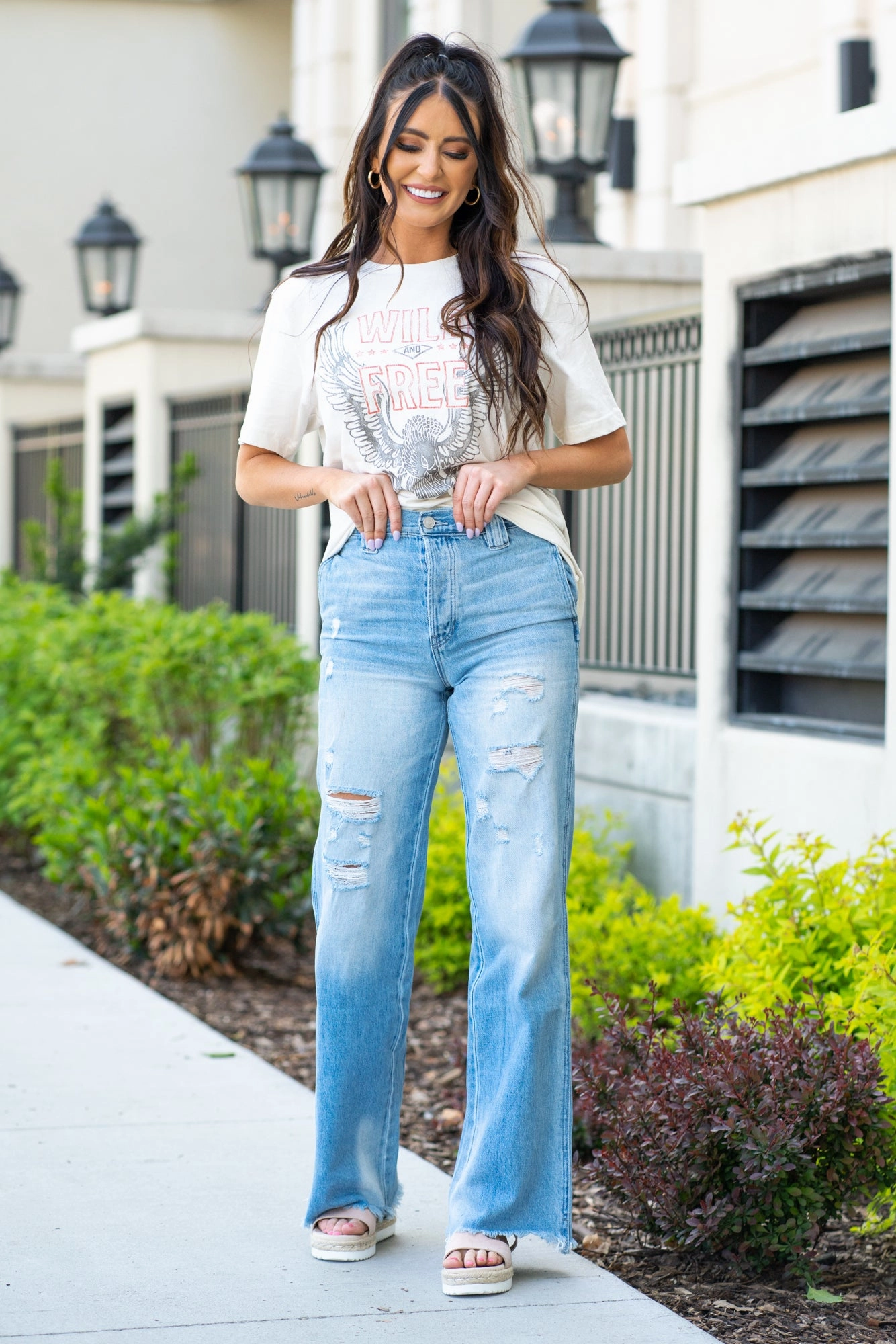 Modern Straight Leg Closet Must Walk This Way High Rise 90s Flare