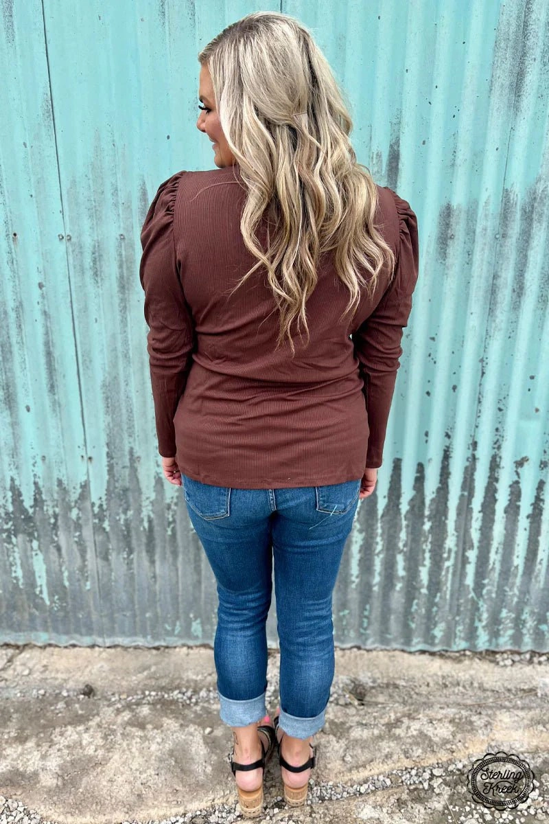 Plus Something Classy Brown Top Non Irritating Label