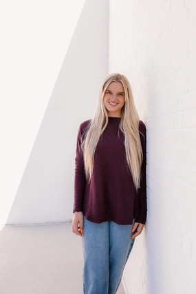 No Bulk Layering System We The Free Latte Blues Solid Thermal | Chocolate Grape