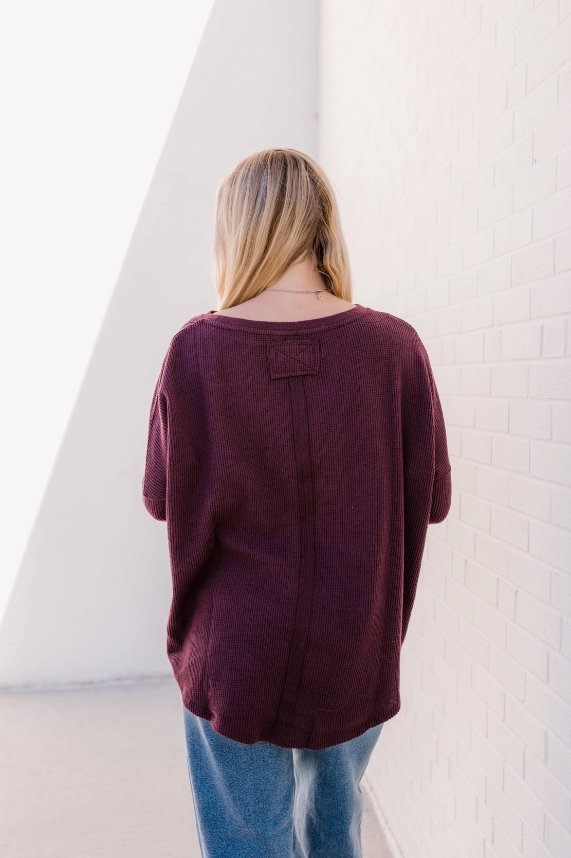 We The Free Latte Blues Solid Thermal | Chocolate Grape Local Favorite