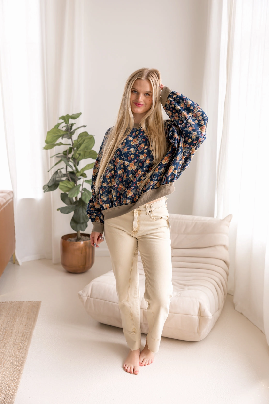 We The Free Risk Taker Mid Rise Straight Jeans | Ecru Sharp Edge Travel Essential