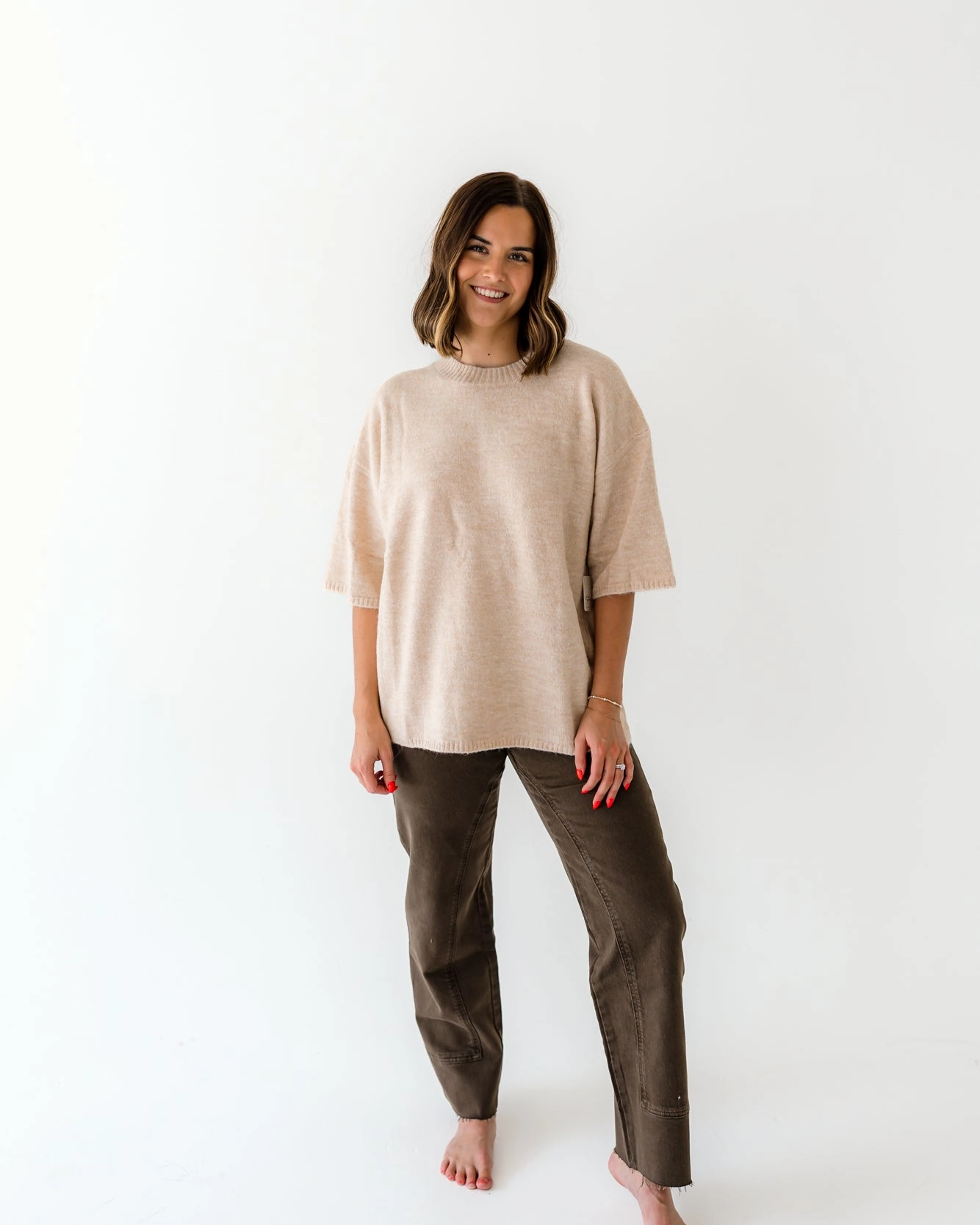 Clean Piece We The Free Risk Taker Mid Rise Straight Jeans | Workwear Brown