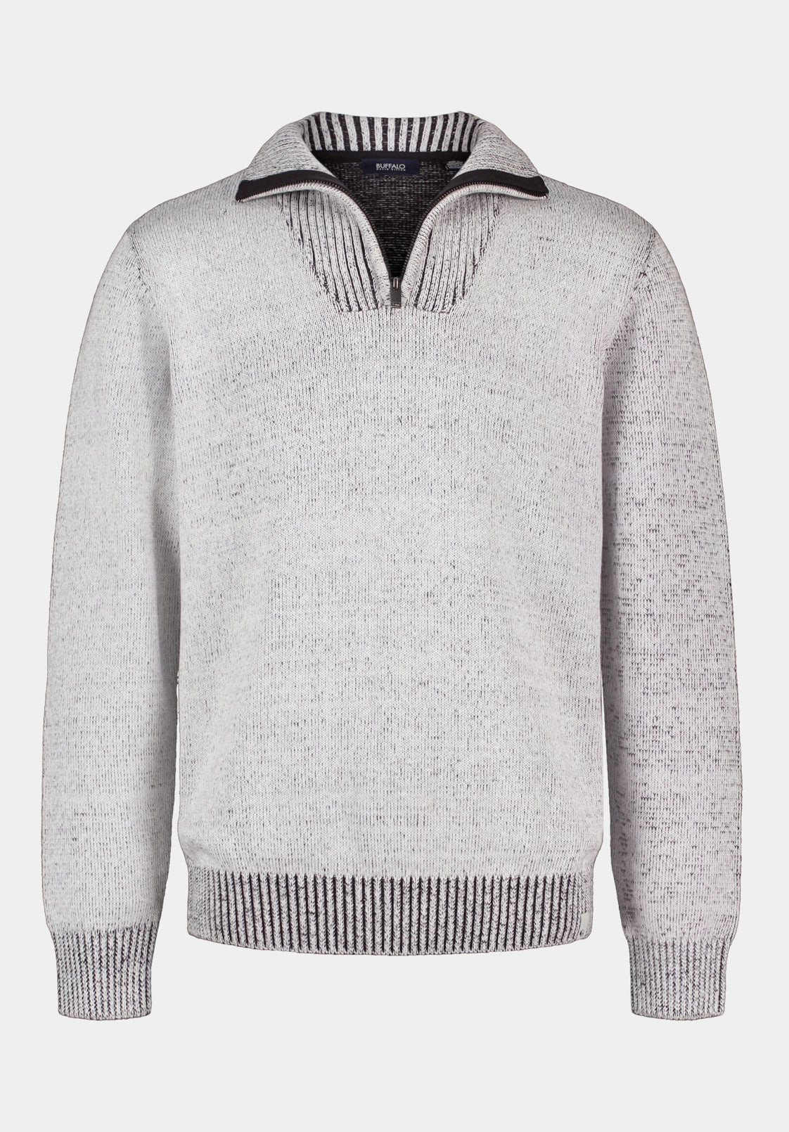 Wello Men's Quarter-Zip Ribbed Knit Sweater, Charlie - BM24738 Durable Stitching
