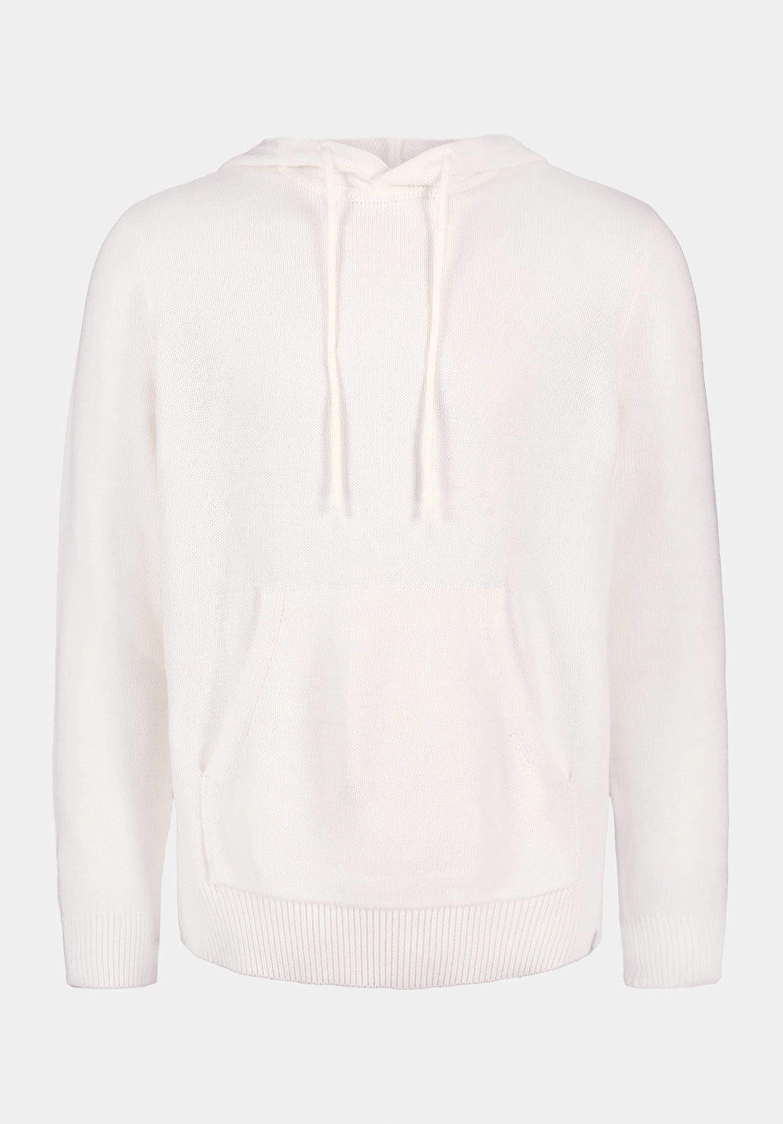 Soft Knit Style Ventilated Underarm Design Wilbur Men's Knit Hoodie with Kangaroo Pocket, Milk - BM24700