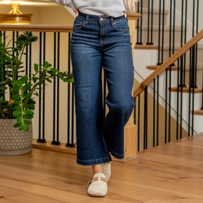 Willow High Rise Cropped Wide Leg Regular & Plus Sizes Soft Wash Treatment