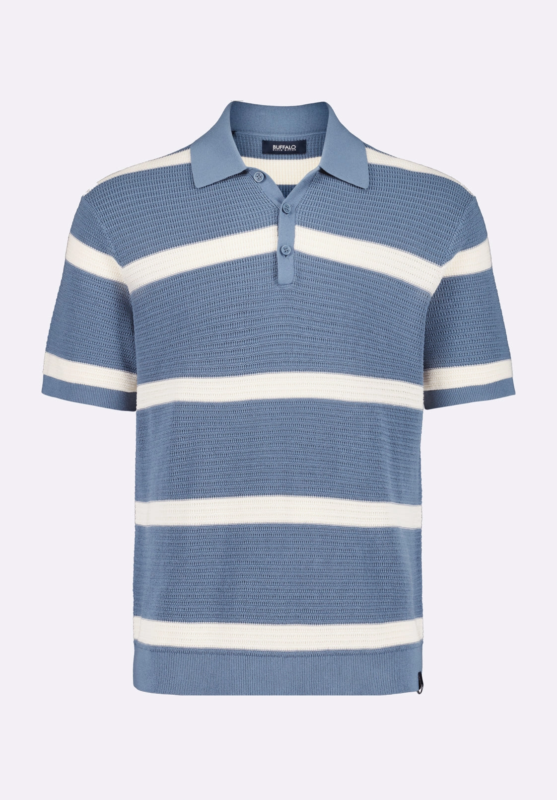 Winder Men's Short-Sleeve Striped Sweater Polo, Mirage Blue - BM24549 Winter Wear Essentials