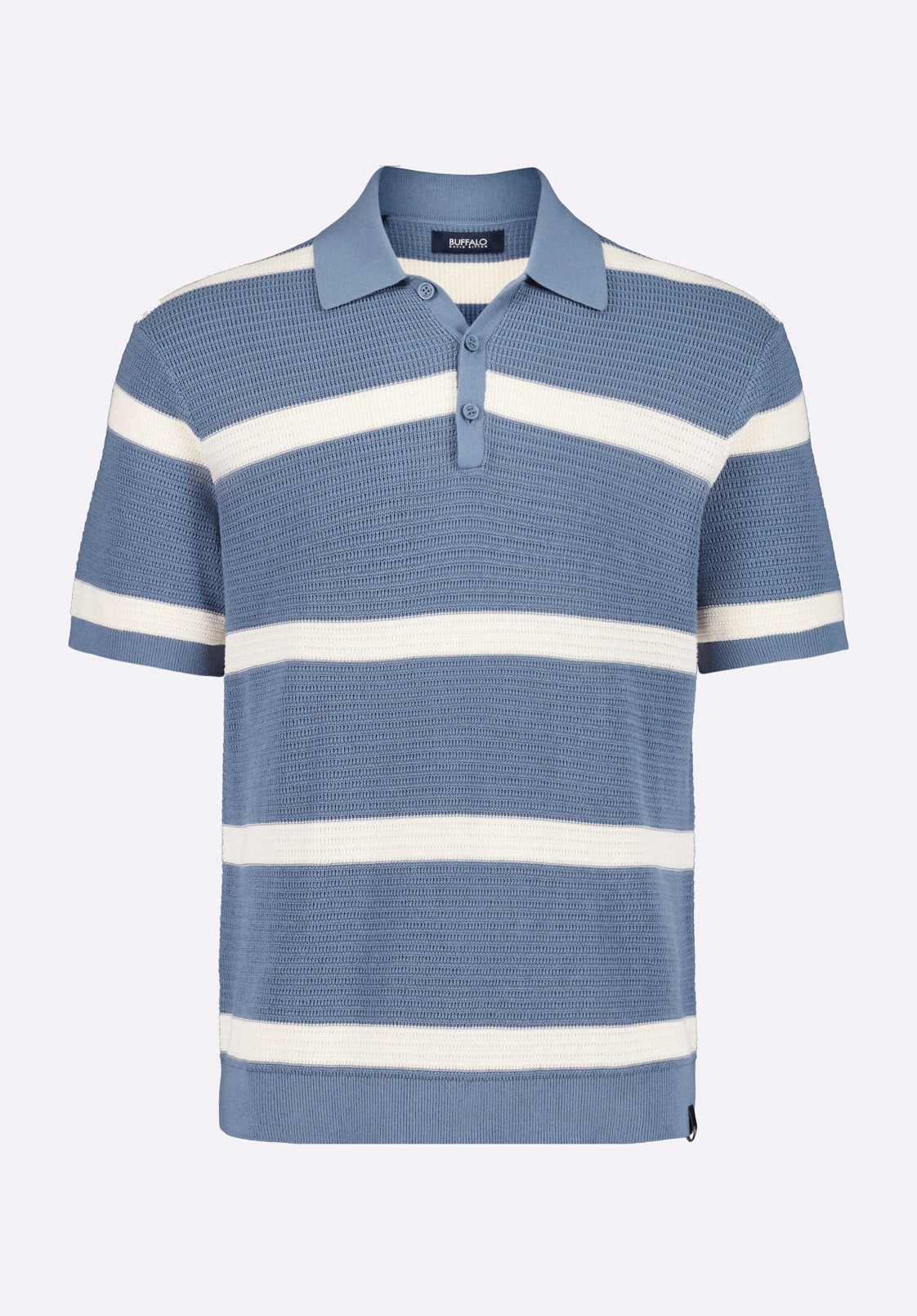 Winder Men's Short-Sleeve Striped Sweater Polo, Mirage Blue - BM24549 Casual Layers