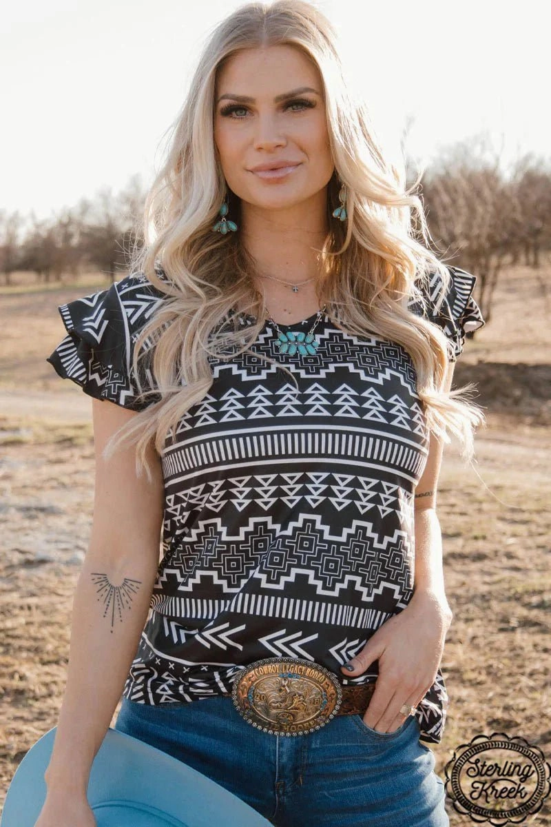 Plus Size Sterling Kreek Tribal Queen Top Fashionable Fit NoTagLabel