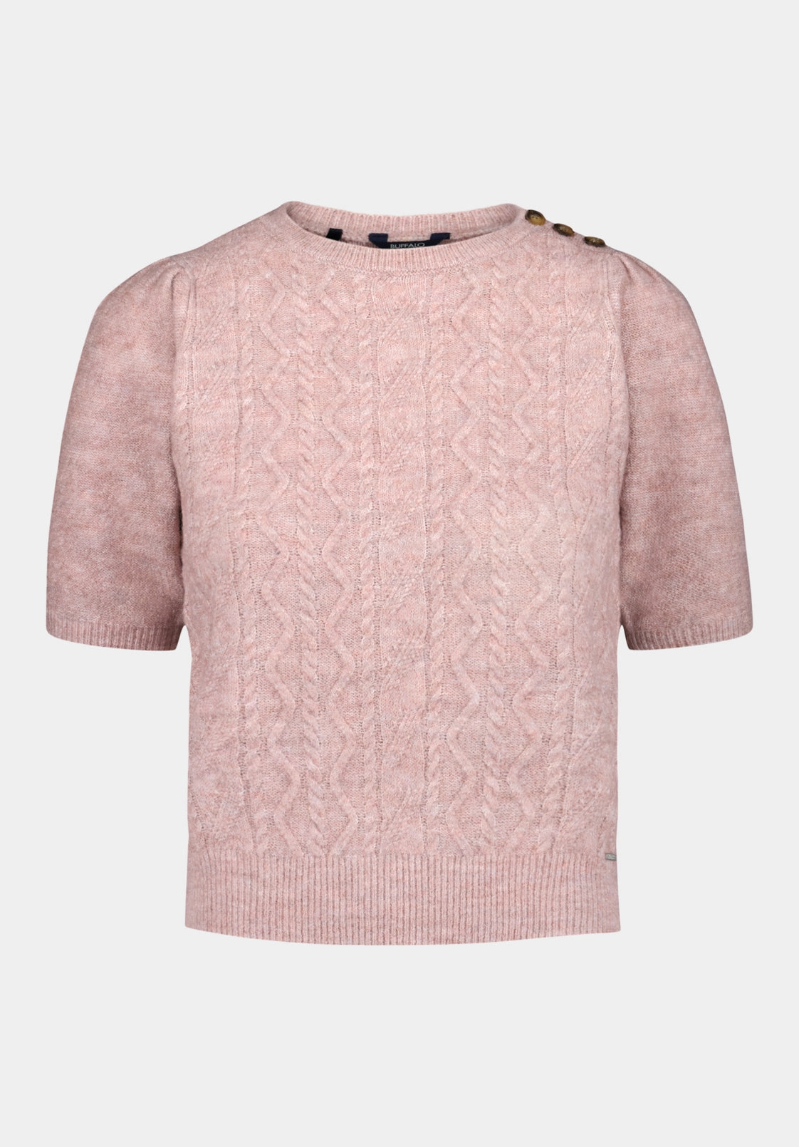 Winsome Women's Short Sleeve Cable Knit Sweater, Burnished Lilac - SW0151 Bio Based Textile Innovation Breathable mesh