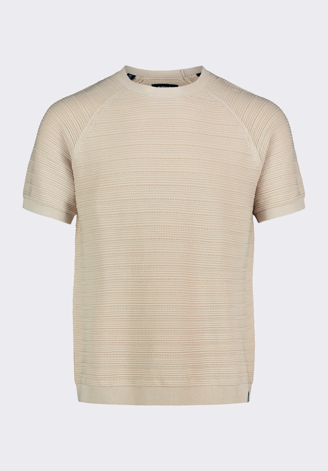 Wipped Men's Textured Knit Short-Sleeve Sweater Tee, Buttercream Beige - BM24533 Ultimate Layer Comfy Feel