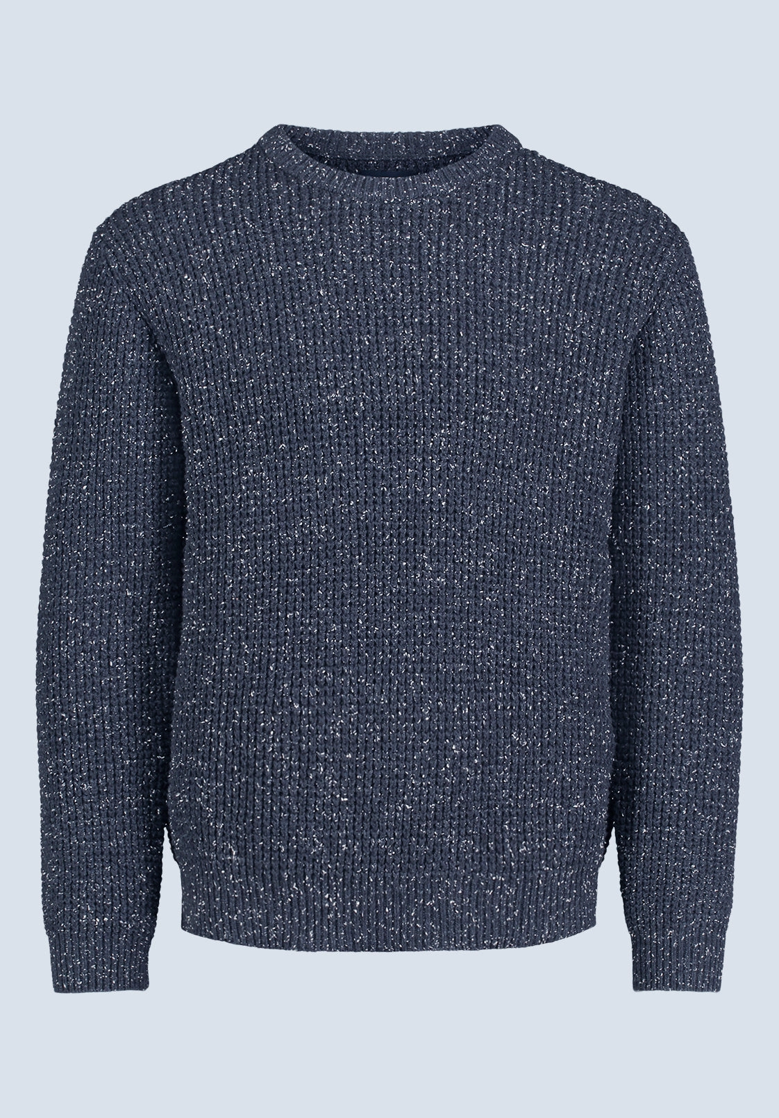 Wonder Men??s Long Sleeve Speckled Knit Sweater, Navy - BM24464 Relaxed Comfort Design