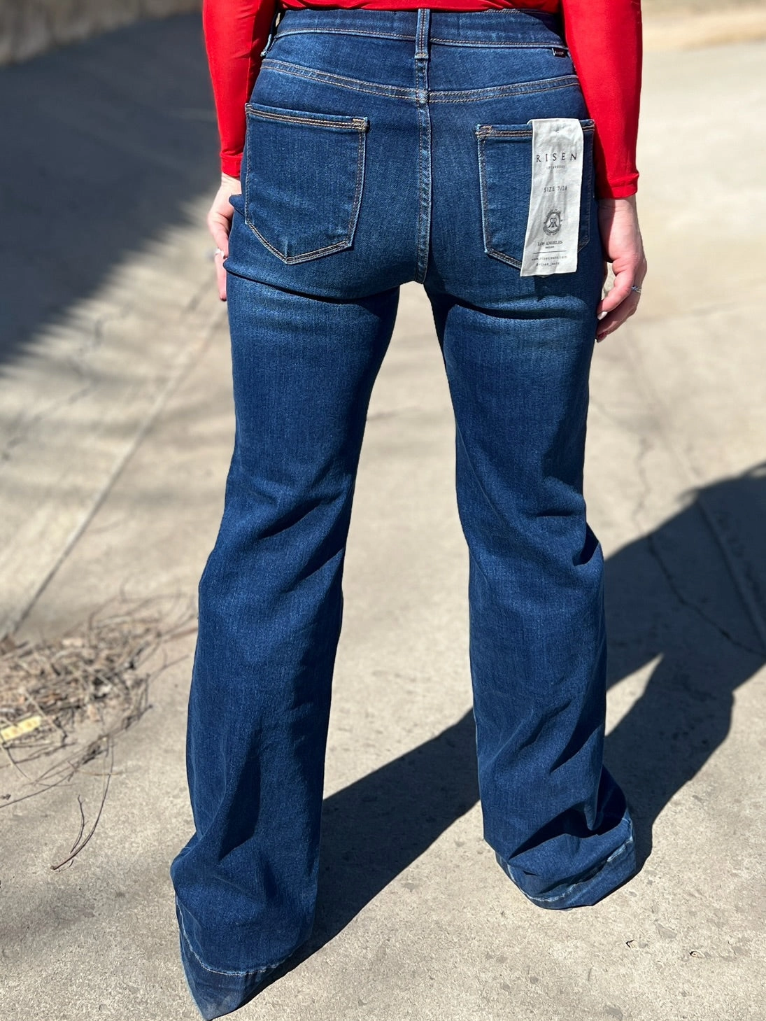 Neutral Look Risen Dark Wash High Rise Tummy Control Jeans