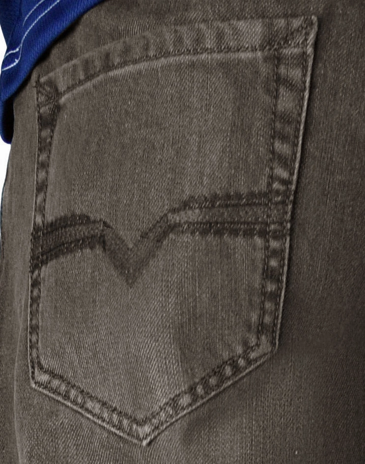 Laser Cut Edges Clean Style Flypaper Mens Bootcut Cotton Jeans Medium Black Wash Regular Fit