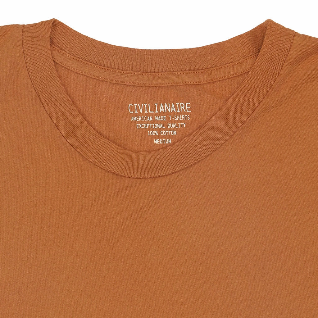 Crew Neck Short Sleeve Tee - Apricot Active Blouse