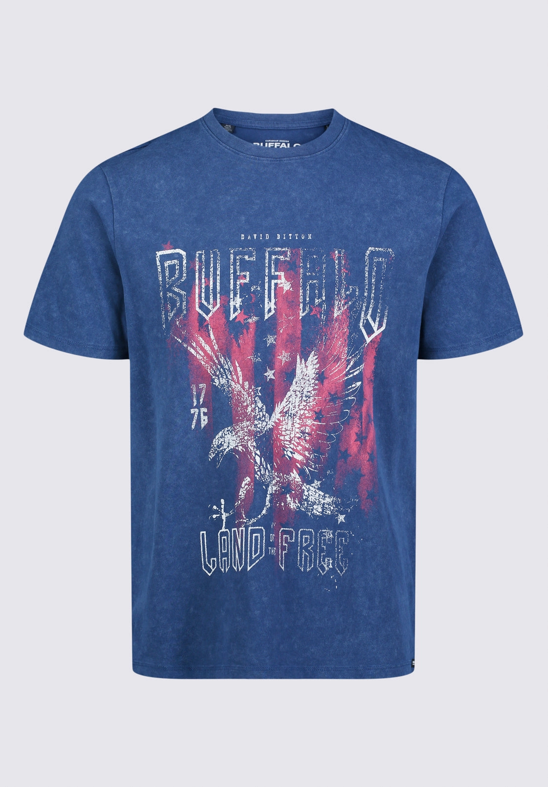 Multi Directional Mobility Grid Back Panel Tyrus Men's Short Sleeve Graphic T-shirt, Blue - BM24355