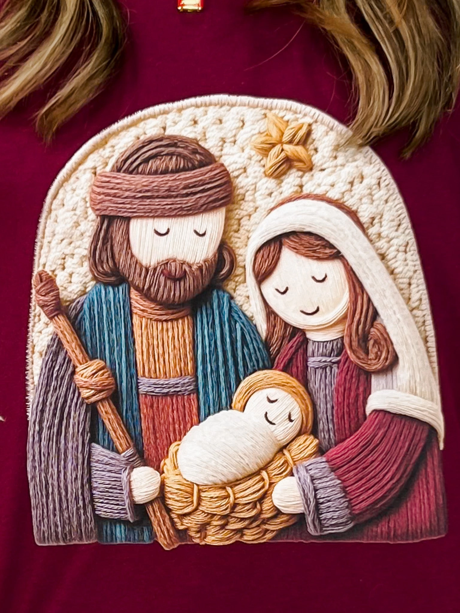 Yarn Nativity Graphic Tee Soft Touch Fabric Circular Knit