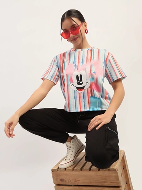 Madame Disney Printed White T-Shirt Modern Silhouette