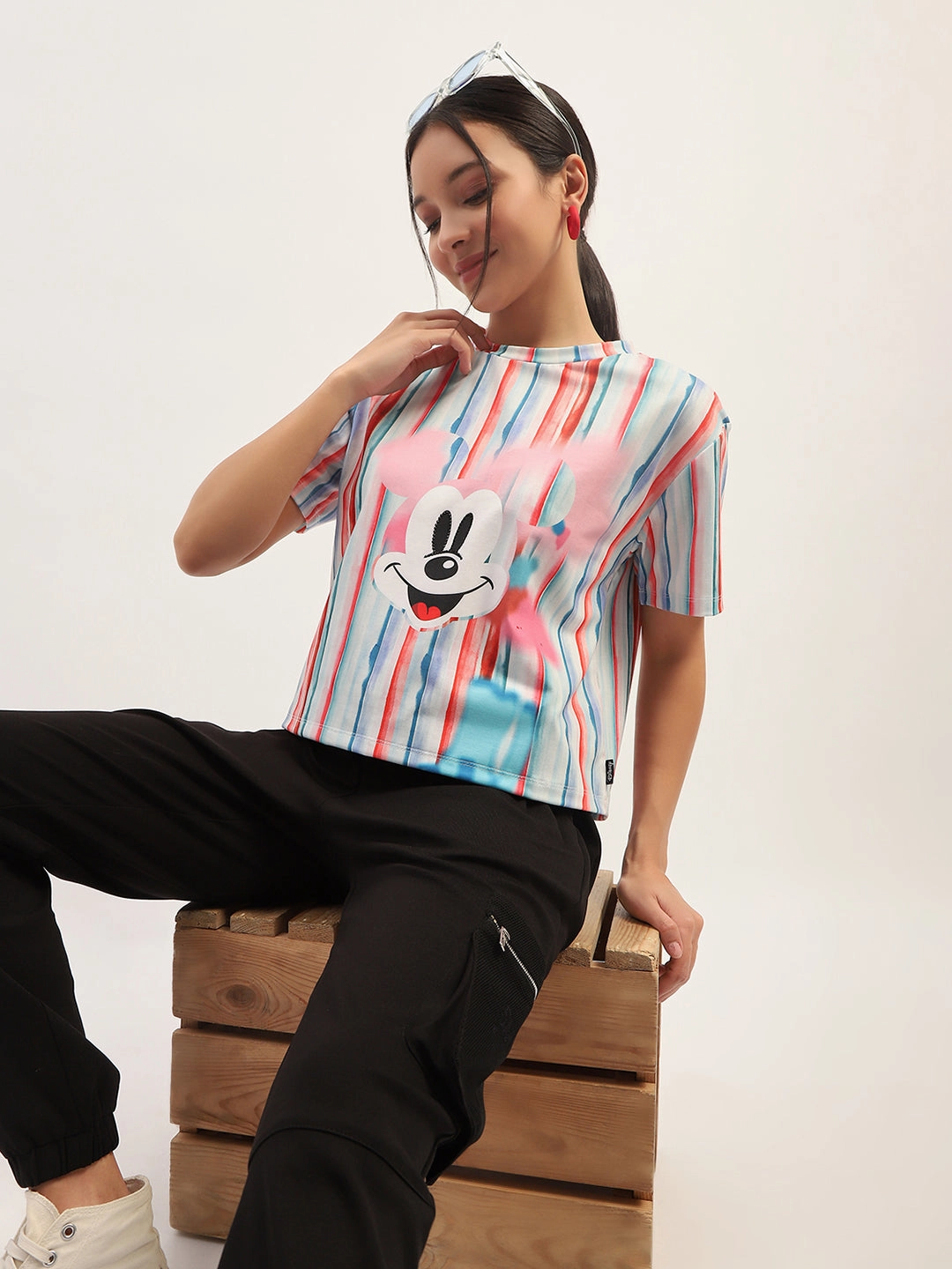 Madame Disney Printed White T-Shirt Durable Chainstitch