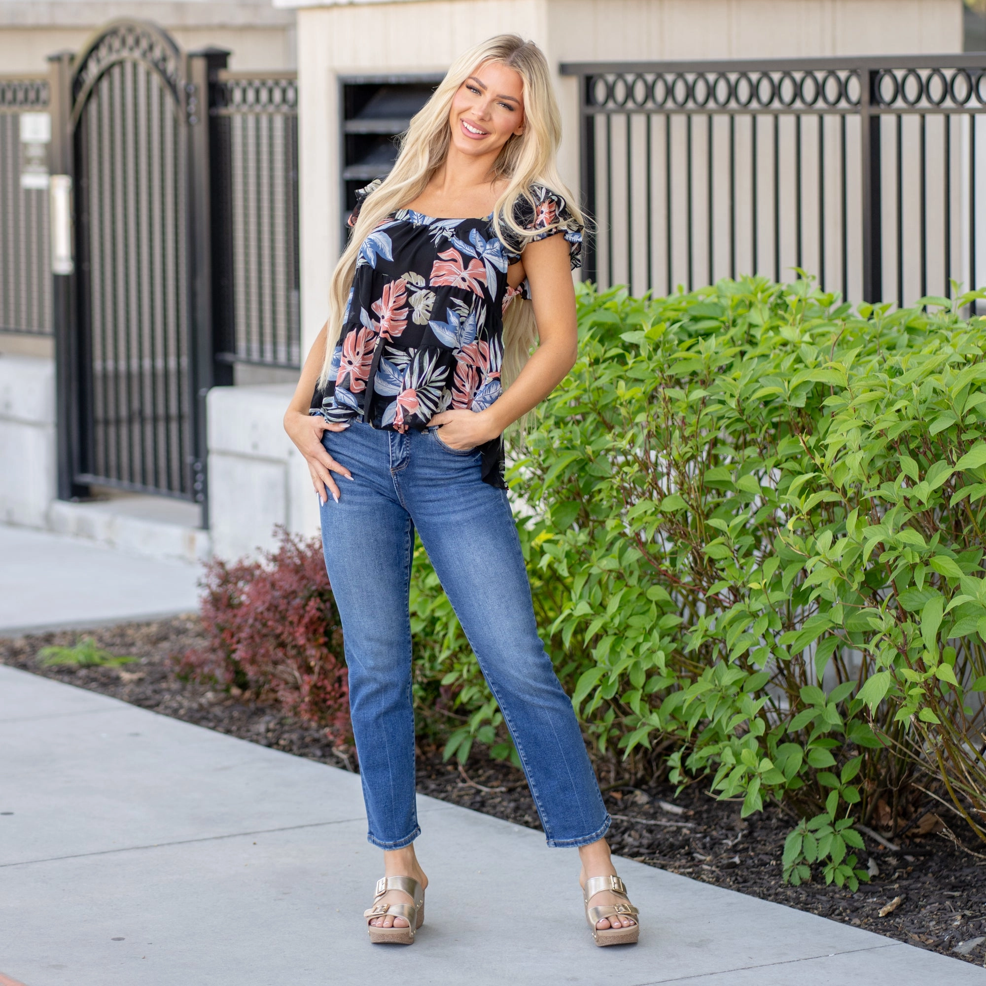 Yoryu Chiffon Tropical Tank Wardrobe Staple