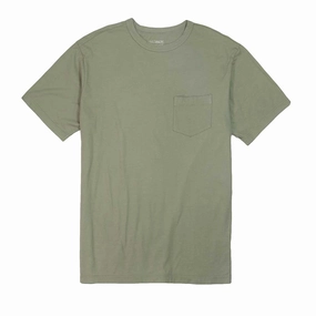 Crew Neck Short Sleeve 1 Pocket Tee - Dark Celadon Casual Tee