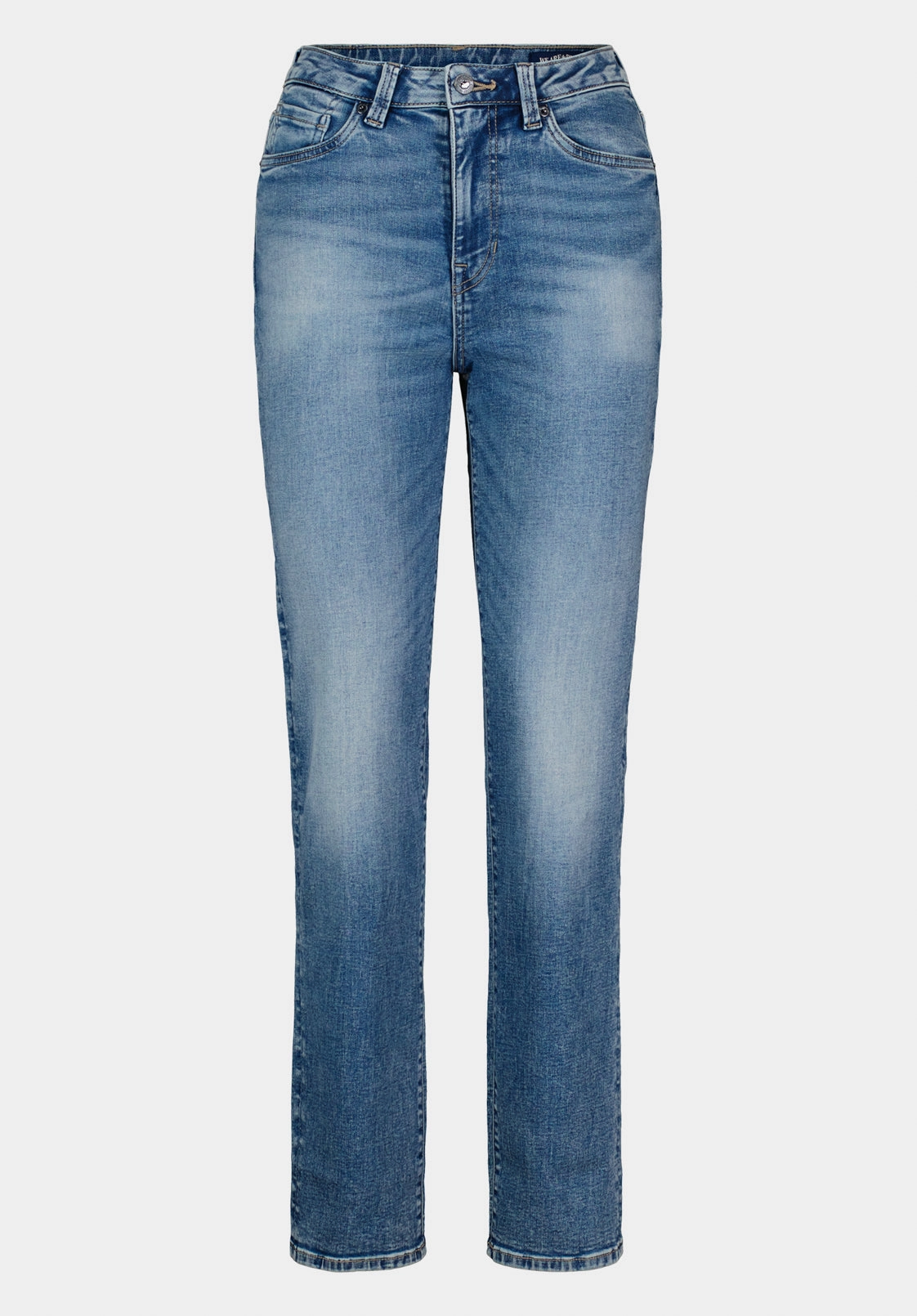 Stretch Comfort Family Style Slim High Rise Straight Jayden Women's Jeans, Stonewashed Indigo - BL15836